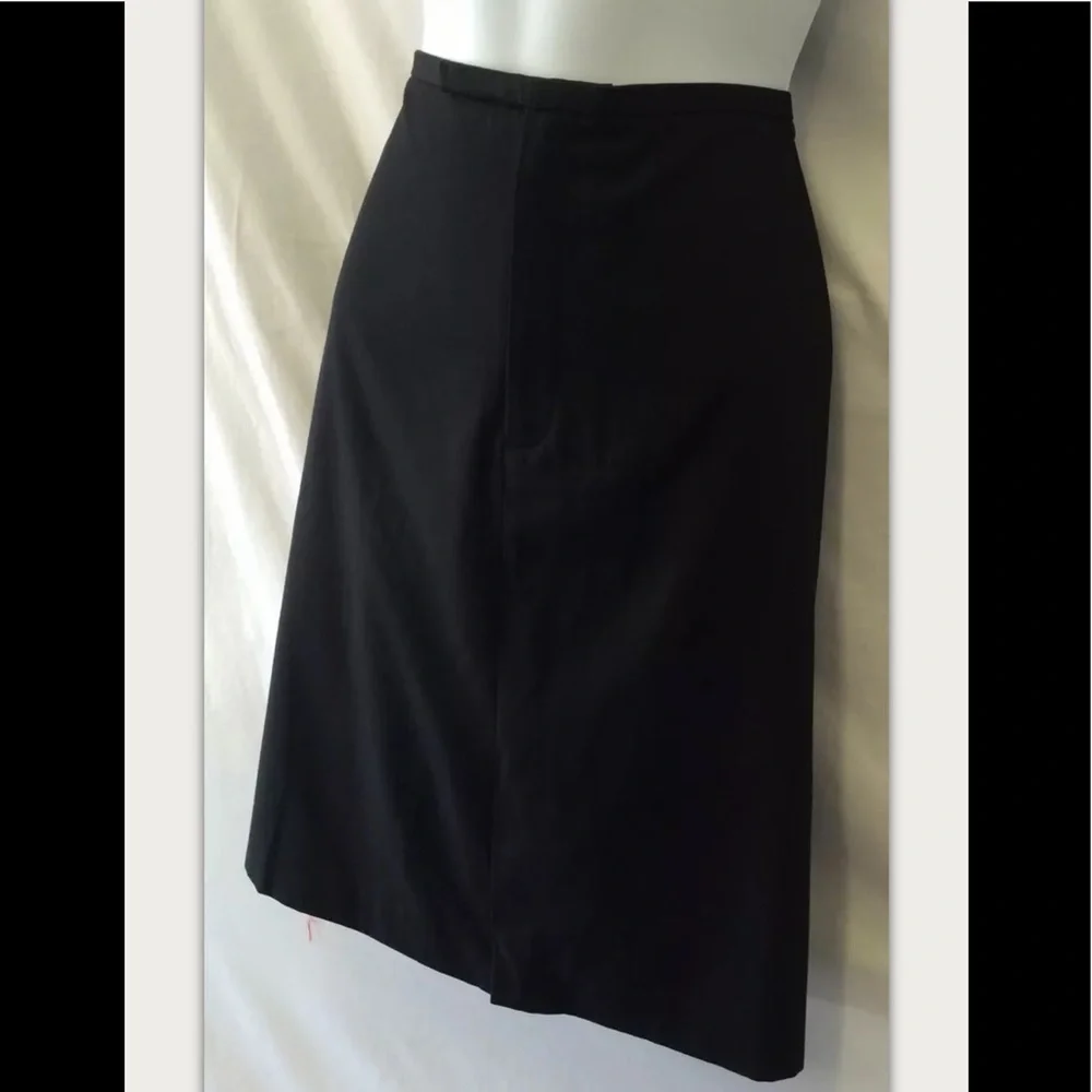 BANANA REPUBLIC Skirt A Line Preppy Black Cotton New
